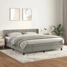 vidaxl-lozko-kontynentalne-z-materacem-jasnoszare-180x200cm-aksamit
