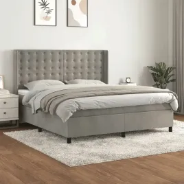 vidaxl-lozko-kontynentalne-z-materacem-jasnoszare-160x200cm-aksamit