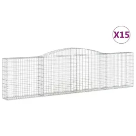 vidaxl-kosze-gabionowe-15-szt-400x30x100-120cm-galwanizowane-zelazo