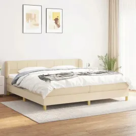 vidaxl-lozko-kontynentalne-z-materacem-kremowe-tkanina-200x200-cm