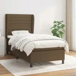 vidaxl-lozko-kontynentalne-z-materacem-brazowe-tkanina-100x200-cm