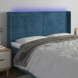 vidaxl-zaglowek-do-lozka-z-led-ciemnoniebieski-203x16x118-128-cm