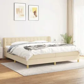 vidaxl-lozko-kontynentalne-z-materacem-kremowe-tkanina-200x200-cm