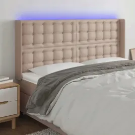 vidaxl-zaglowek-do-lozka-z-led-cappuccino-183x16x118-128cm-ekoskora