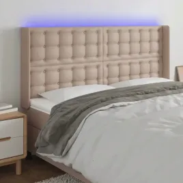 vidaxl-zaglowek-do-lozka-z-led-cappuccino-203x16x118-128cm-ekoskora