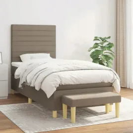 vidaxl-lozko-kontynentalne-z-materacem-taupe-tkanina-90x190-cm