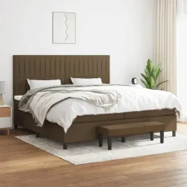 vidaxl-lozko-kontynentalne-z-materacem-brazowe-tkanina-200x200-cm