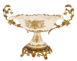 palacowa-dekoracja-taca-ceramika-retro-postarzana-bialy-zloty-patera-nozka