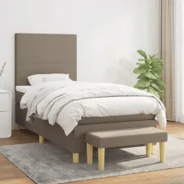vidaxl-lozko-kontynentalne-z-materacem-taupe-tkanina-90x190-cm