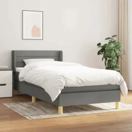 vidaxl-lozko-kontynentalne-z-materacem-ciemnoszara-tkanina-100x200-cm
