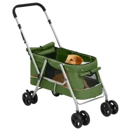 vidaxl-skladany-wozek-dla-psa-zielony-100x49x96-cm-lniana-tkanina