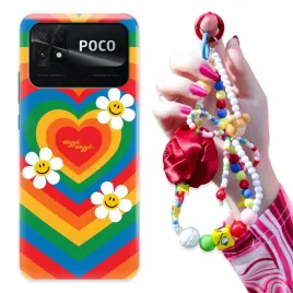 etui-do-xiaomi-poco-c40-caseor-obudowa-brelok-czerwona-rozaor-pastel-hearts