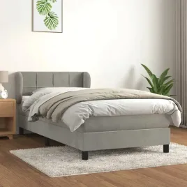 vidaxl-lozko-kontynentalne-z-materacem-jasnoszare-aksamit-90x200-cm