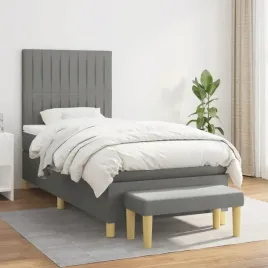 vidaxl-lozko-kontynentalne-z-materacem-ciemnoszara-tkanina-80x200-cm