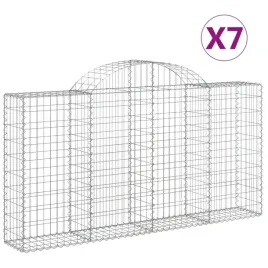 vidaxl-kosze-gabionowe-7-szt-200x30x100-120-cm-galwanizowane-zelazo