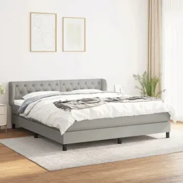 vidaxl-lozko-kontynentalne-z-materacem-jasnoszare-tkanina-160x200-cm