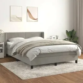 vidaxl-lozko-kontynentalne-z-materacem-jasnoszare-aksamit-140x190cm