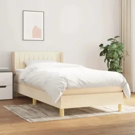 vidaxl-lozko-kontynentalne-z-materacem-kremowe-tkanina-100x200-cm