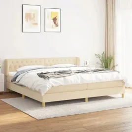 vidaxl-lozko-kontynentalne-z-materacem-kremowe-tkanina-200x200-cm