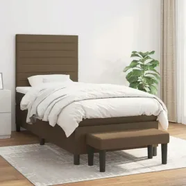 vidaxl-lozko-kontynentalne-z-materacem-brazowe-tkanina-100x200-cm