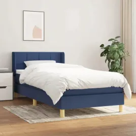 vidaxl-lozko-kontynentalne-z-materacem-niebieskie-tkanina-100x200-cm