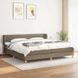 vidaxl-lozko-kontynentalne-z-materacem-taupe-tkanina-200x200-cm