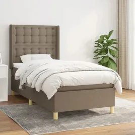 vidaxl-lozko-kontynentalne-z-materacem-taupe-tkanina-100x200-cm