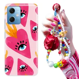 etui-do-xiaomi-redmi-note-12-5g-case-brelok-czerwona-roza-pastel-hearts