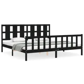 vidaxl-rama-lozka-z-wezglowiem-czarna-200x200-cm-lite-drewno