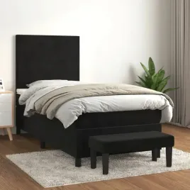 vidaxl-lozko-kontynentalne-z-materacem-czarne-aksamit-100x200-cm