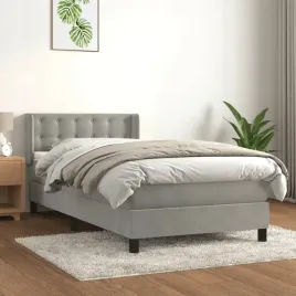 vidaxl-lozko-kontynentalne-z-materacem-jasnoszare-aksamit-90x200-cm