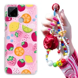 etui-do-realme-c15-caseor-obudowa-brelok-czerwona-rozaor-pastel-hearts-wz