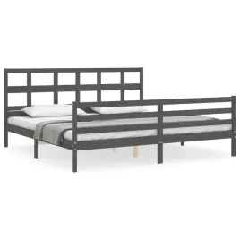 vidaxl-rama-lozka-z-wezglowiem-szara-200x200-cm-lite-drewno
