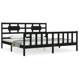 vidaxl-rama-lozka-z-wezglowiem-czarna-200x200-cm-lite-drewno