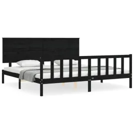 vidaxl-rama-lozka-z-wezglowiem-czarna-200x200-cm-lite-drewno