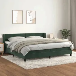 vidaxl-lozko-kontynentalne-z-materacem-zielone-aksamit-200x200-cm