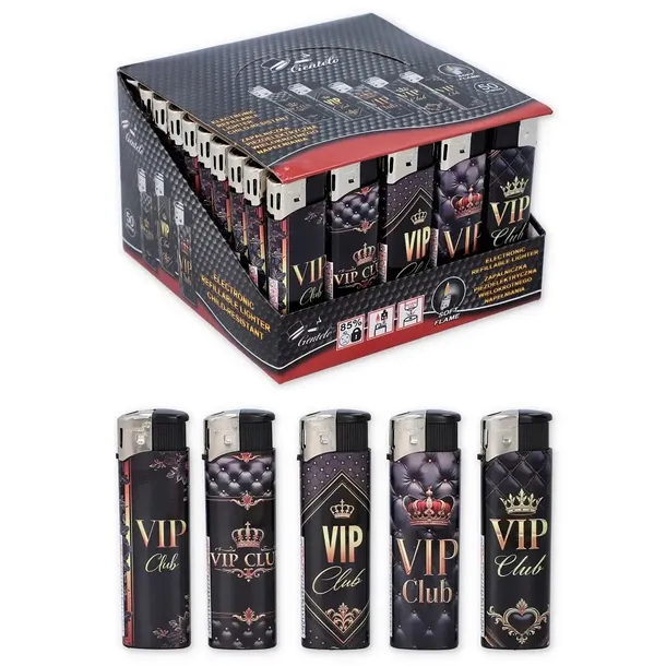 Zapalniczka Piezoelektryczna VIP mix 50szt BOX