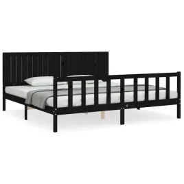 vidaxl-rama-lozka-z-wezglowiem-czarna-200x200-cm-lite-drewno