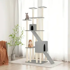 vidaxl-drapak-dla-kota-z-sizalowymi-slupkami-jasnoszary-190-cm
