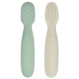 beaba-zestaw-2-silikonowe-pierwsze-lyzeczki-gryzaki-sage-green-grey