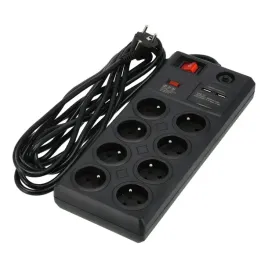 przedluzacz-listwowy-schmith-5-m-8-gniazd-2xusb-wlacznik-bezpiecznik-czarny
