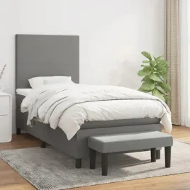 vidaxl-lozko-kontynentalne-z-materacem-ciemnoszara-tkanina-90x200-cm
