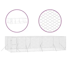 vidaxl-kojec-zewnetrzny-dla-psa-srebrny-8x4x2-m-stal-galwanizowana