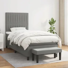 vidaxl-lozko-kontynentalne-z-materacem-ciemnoszara-tkanina-80x200-cm