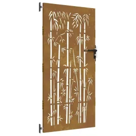 vidaxl-furtka-ogrodowa-85x175-cm-stal-kortenowska-motyw-bambusa