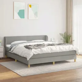 vidaxl-lozko-kontynentalne-z-materacem-jasnoszare-tkanina-160x200-cm