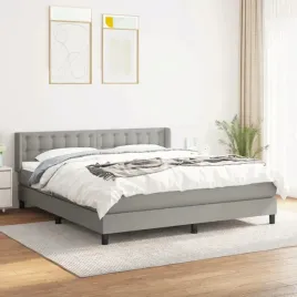 vidaxl-lozko-kontynentalne-z-materacem-jasnoszare-tkanina-160x200-cm