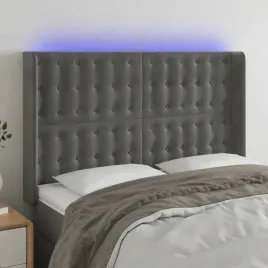 vidaxl-zaglowek-do-lozka-z-led-ciemnoszary-147x16x118-128cm-aksamit