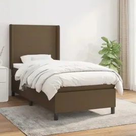vidaxl-lozko-kontynentalne-z-materacem-brazowe-tkanina-100x200-cm