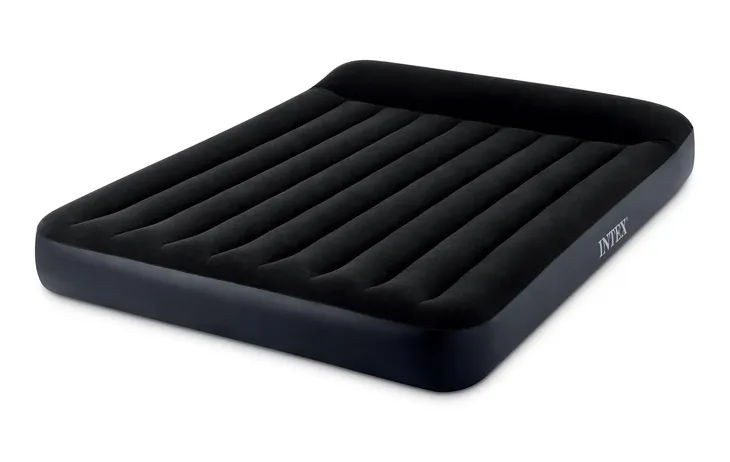 Materac welurowy z wbudowaną poduszką 203 x 152 x 25 cm Intex 64143